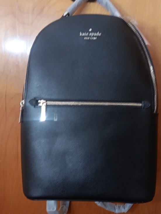 kate spade Other - kate spade Black Leather Backpack with Gold Hardware